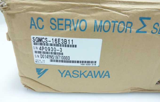産業Yaskawa 335W 200V 3.3AAC SGMCSのディレクト・ドライブ モーターSGMCS-16E3B11 0