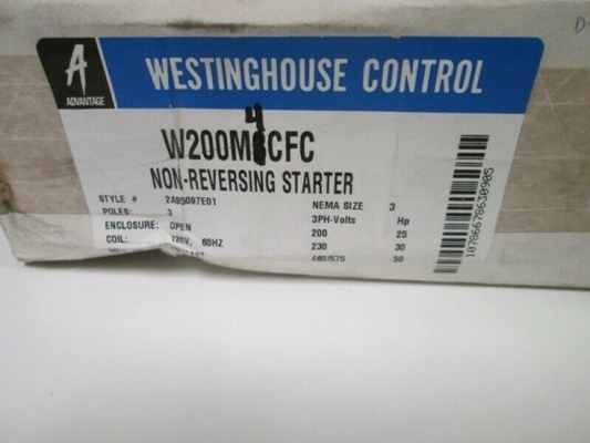 W200M4CFC ウェスティングハウス 非可逆スターター Advantage 3極 600V 50/60 Hz 120ボルト