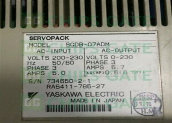 Yaskawa SGDB-07ADM AC サーボ アンプ 200V 0.7KW トルク速度位置制御