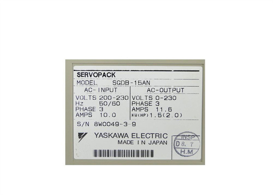 Yaskawa SGDB-15AN AC SERVO AMPLIFIER Mechatrolink 200-230V 10A 1.3KW 3 段階
