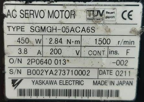 ヤスカワ SGMGH-05ACA6S 0.45kw ACサーボモーター 新品 オリジナル