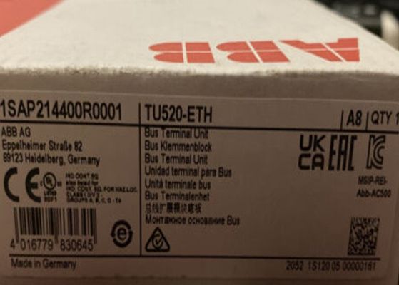 TU520-ETH 1SAP214400R0001のプログラム可能な論理のコントローラーS500のバス ターミナルの単位のばね