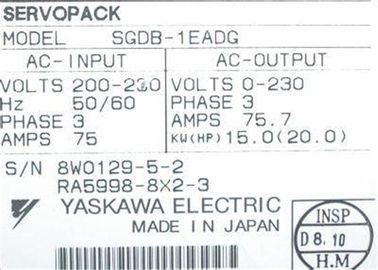 NEW ORIGINAL 15KW SERVOPACK  Input 200-230v  50/60hz  3Phase SGDB-1EADG