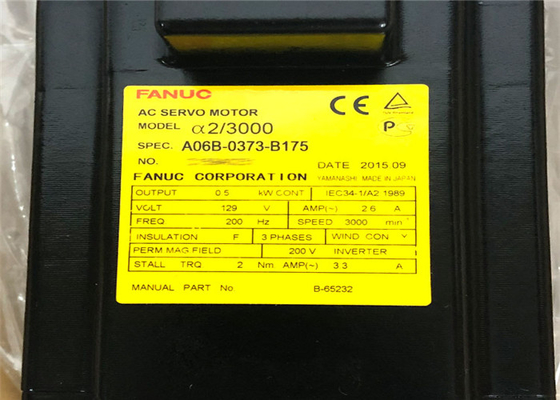 A06B-0373-B175産業サーボ モーターFanucのアルファ2/3000 3000rpm 200-230V