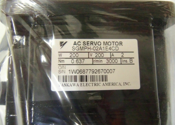YASKAWA SGMPH-02A1E4CD  SIGMA-II CUBE TYPE 0.2 KW 230VAC 16-BIT ABSOLUTE SGMPH STRAIGHT KEY 24 V BRAKE HYPERT ACONNECTOR