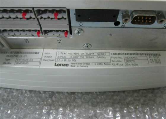 EVF9325-EV Lenze サーボ コントローラ 12 AMP 400/480 VAC 10 KVA 50/60 HZ