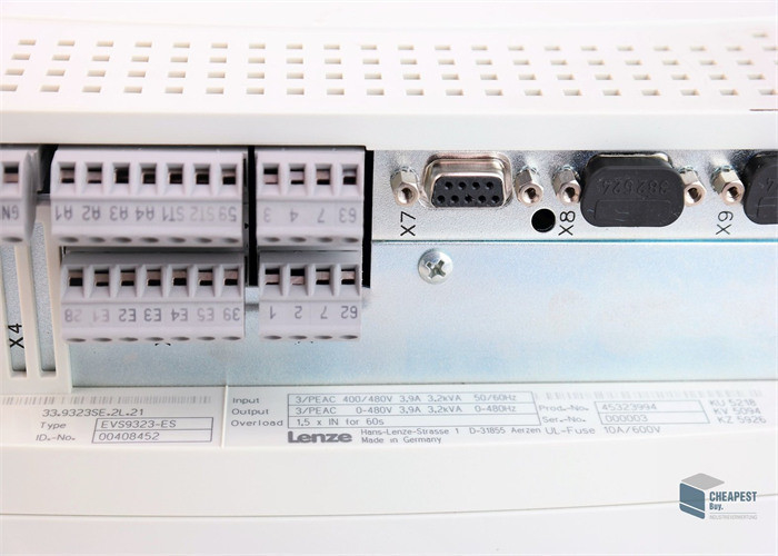 Lenze EVS9323-ES サーボ コントローラー 9300 シリーズ 400/480 VAC 1.5 KW (2 HP) サーボ インバーター
