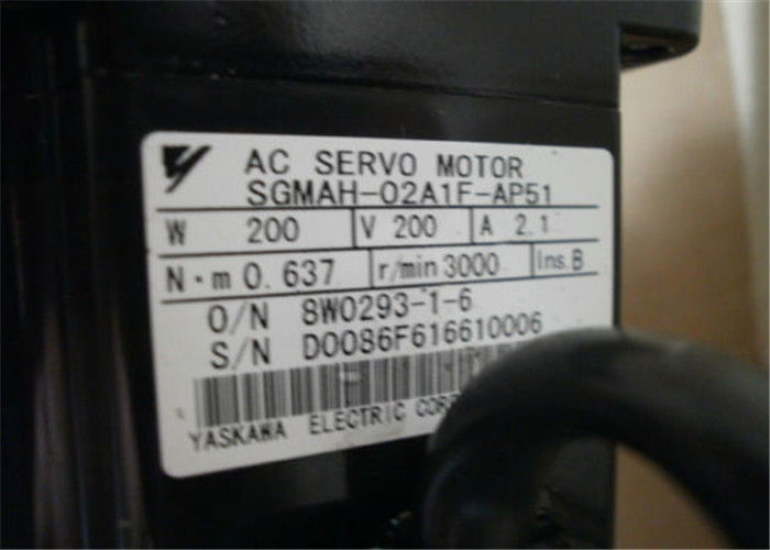 Yaskawaの新しい原物ACサーボ モーター0.637N.M 3000r/mim SGMAH-02A1F-AP51
