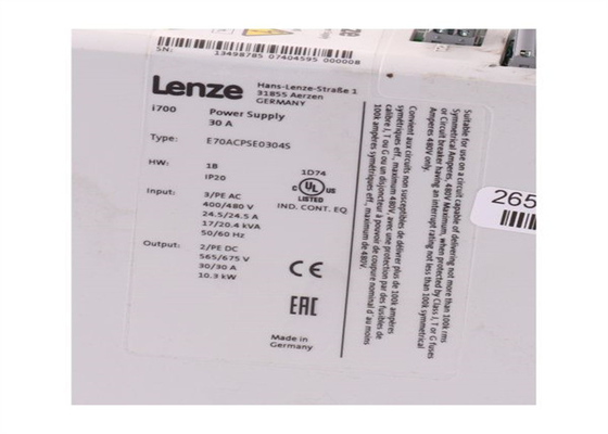 Lenze E70ACPSE0304S POWER SUPPLY OUTPUT 2 PHASE 30 AMP 565/675 VDC 10.3 KW