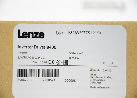 Lenze E84AVSCE7512SX0 Frequency Inverter Drive Stateline Installation 0.75 KW 1.0 HP