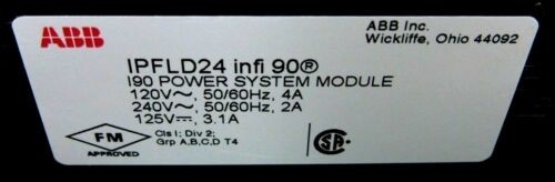 ABB IPFLD24 11.2 A、出力25.5 VDCの、120/240 VAC、入力125 VDCの、新しい原物。 0